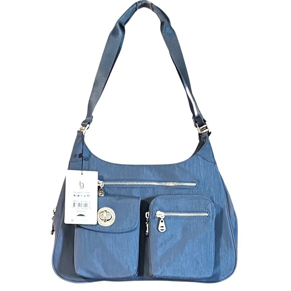 Baggallini Handbags - Baggallini San Marino Satchel shoulder Bag, Lightweight‎ Nylon, Blue, NWT
